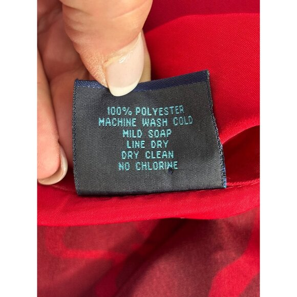 Y2K Seals Men's Red Ombre Abstract Button Front Short Sleeve Shirt L - Picture 6 of 8